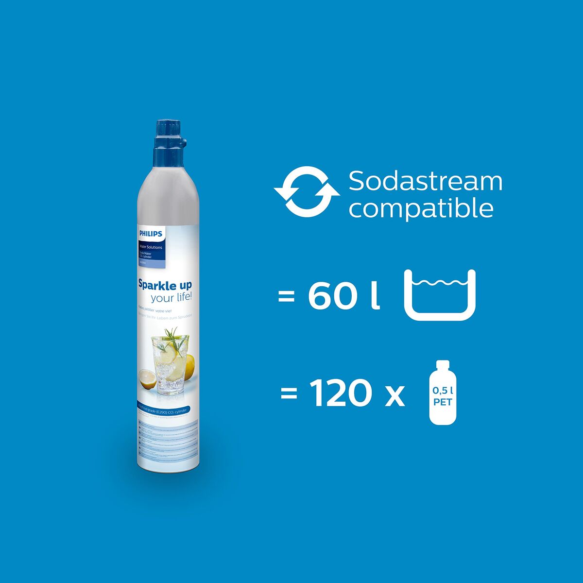 Soda Philips ADD913/10 Sudrabains Metālisks 60 L